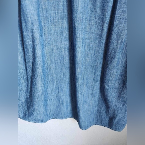 Duluth Trading Chambray Denim Men’s Short Sleeve Button Down Size Large - Picture 7 of 7